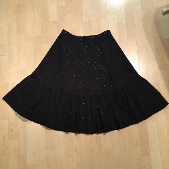 J. Crew Dresses & Skirts - Navy Blue Eyelet Skirt Sz 12